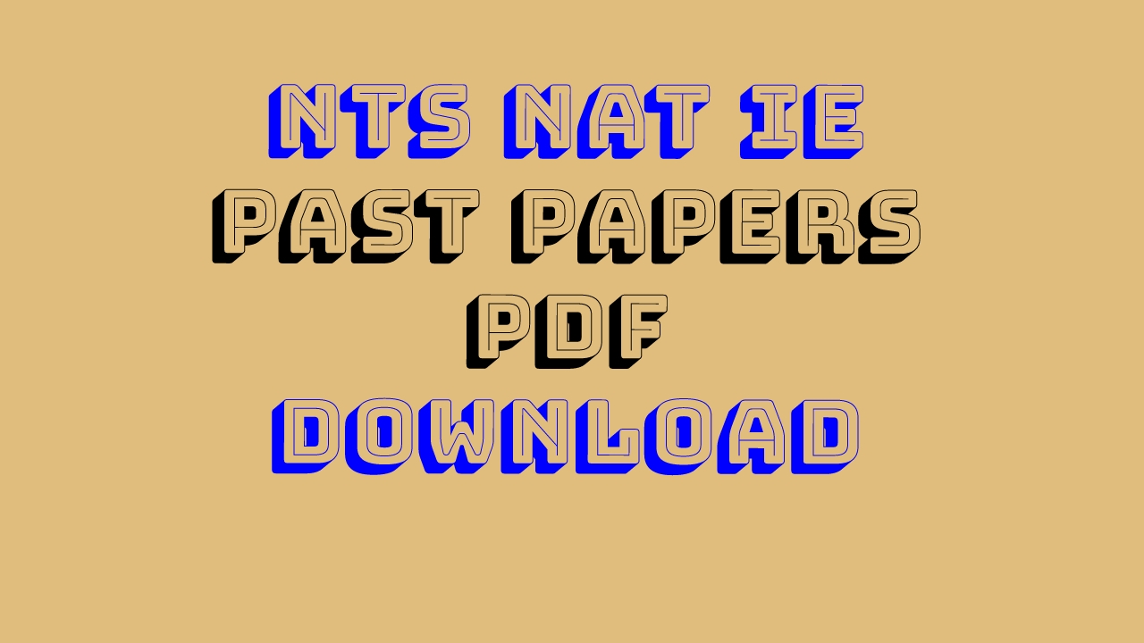 NTS nat ie past papers PDF Download
